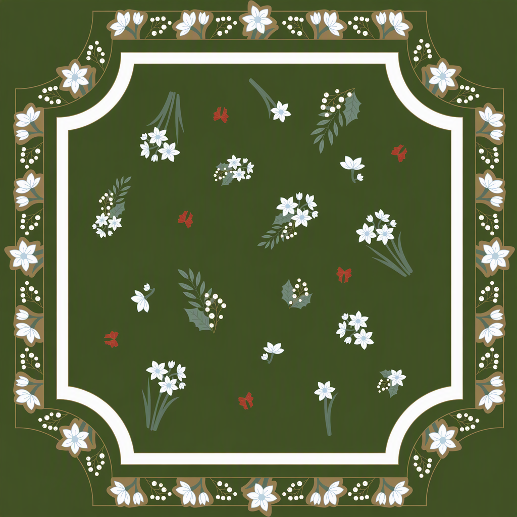 Christmas-themed American-style Mahjong Set 166 Tiles Four-layer Acrylic Carved Floral Patterns Eco-friendly Portable Versatile