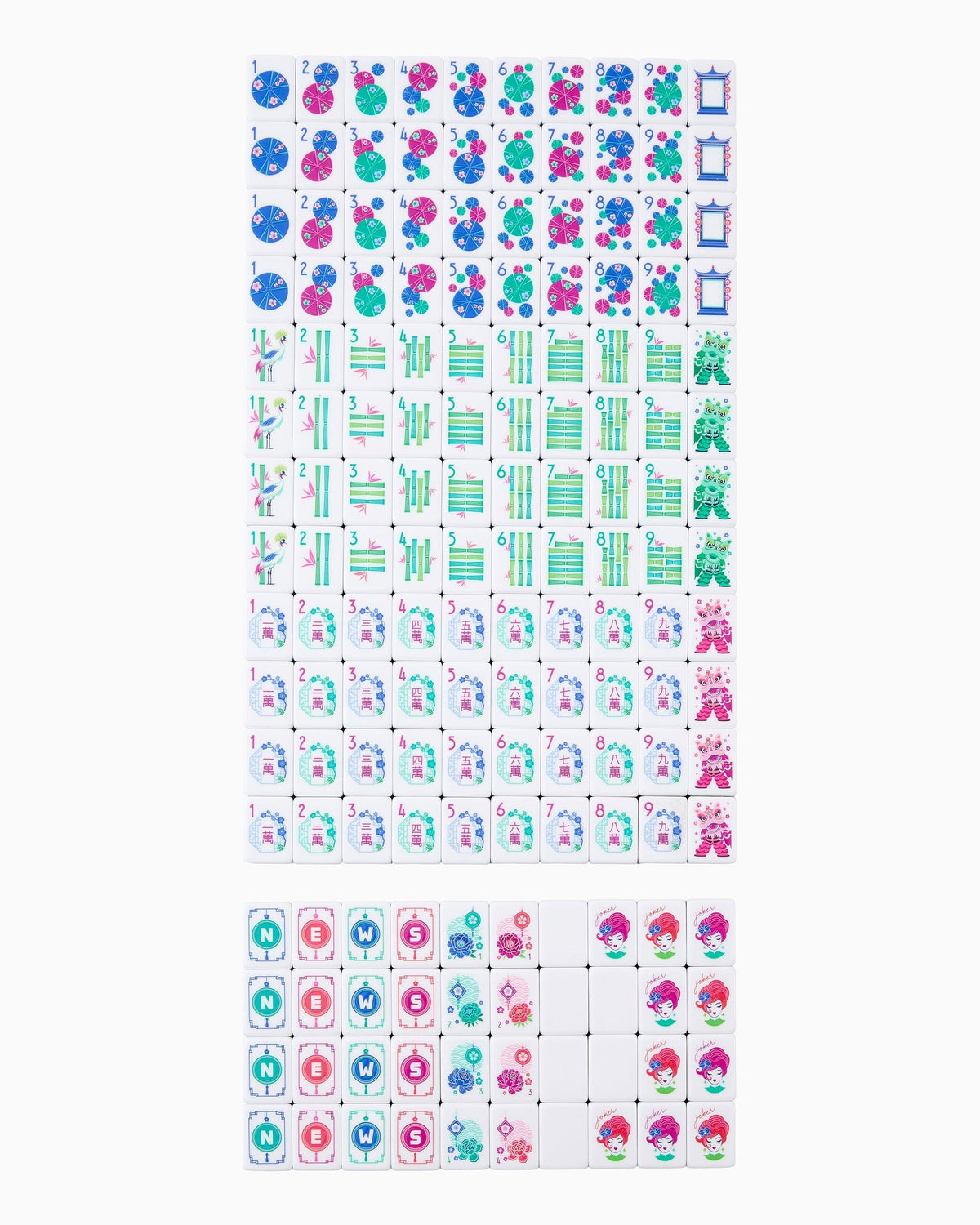 Us Warehouse Spot Goods Dropshipping 160/166 Orange Green Tortoise Blue Pink Acrylic Engraved Luxury Set American Mahjong Tiles