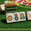 Us Stock Free Shipping Trendy Luxury Wood Grain Portable Mahjong Set Acrylic Durable Water Resistant American Mahjong Tiles