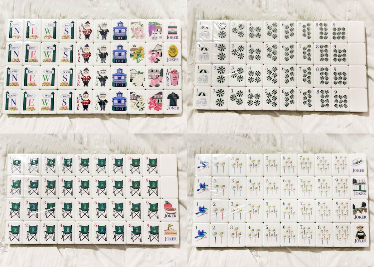 Golf Master Mahjong Set American Version Acrylic Mahjong Tiles Elegant Collection Game Set