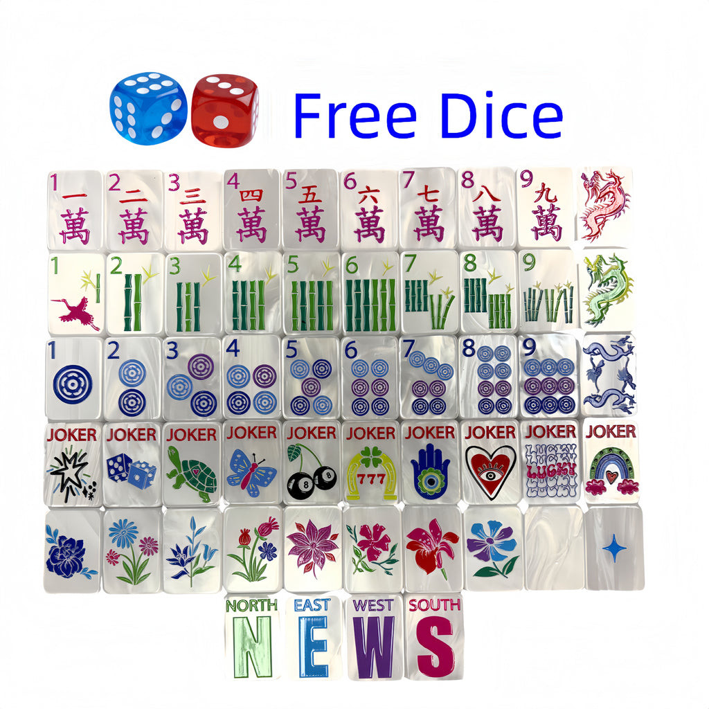 Wholesale Acrylic Tiles 4 Layer Engraved 160 Travel Luxury Set American Christmas Mahjong Tiles