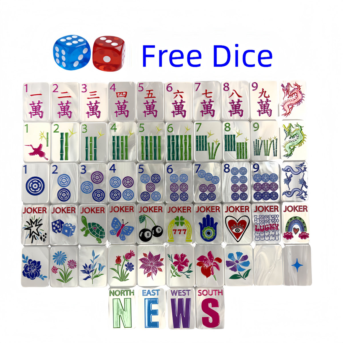 Wholesale Acrylic Tiles 4 Layer Engraved 160 Travel Luxury Set American Christmas Mahjong Tiles