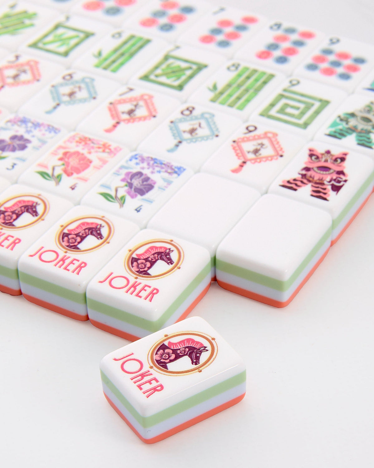 Us Warehouse Spot Goods Dropshipping 160/166 Orange Acrylic Engraved Luxury Set American Mahjong Tiles