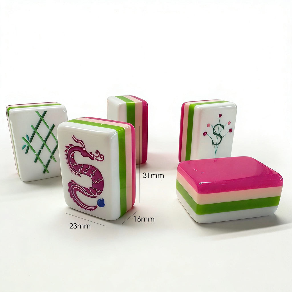 Us Stock Free Shipping Custom Modern American Mah Jongg Set 160 Tiles 4-layer Red Acrylic Eco-friendly Luxury Mahjong