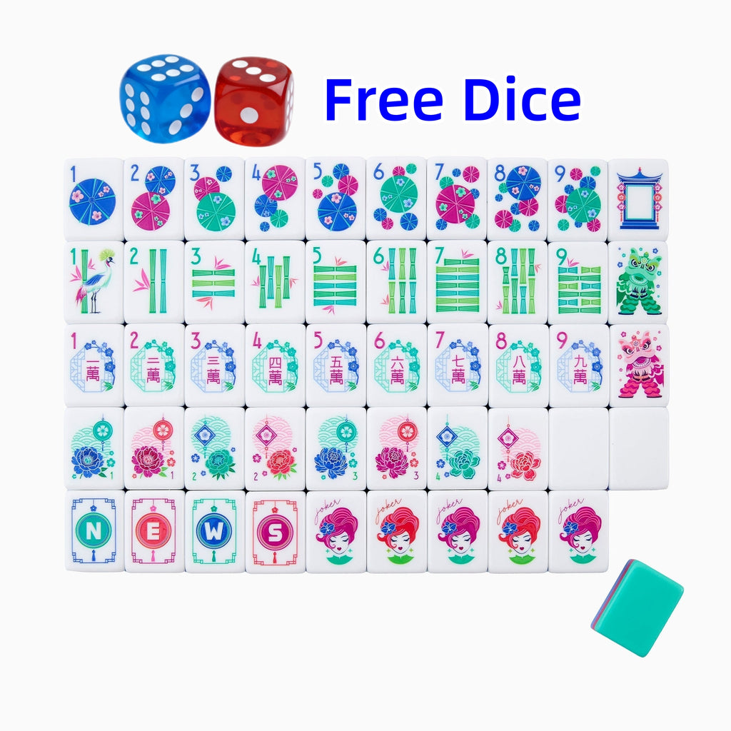 Us Warehouse Spot Goods Dropshipping 160/166 Orange Green Tortoise Blue Pink Acrylic Engraved Luxury Set American Mahjong Tiles
