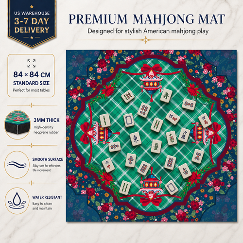 American Direct Shipment Roll Packaging Luxury Waterproof Rubber Mahjong Mat American Style Game Table Cover Royal Mahjong Table