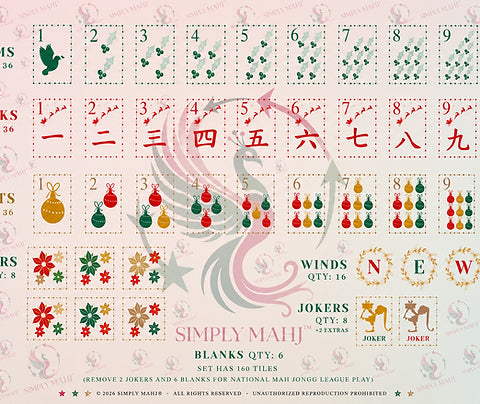 New Product Customization Acrylic Green Glitterville Mahjong Tiles Durable Mini Mahjong Set For Mahjong Game Beginners