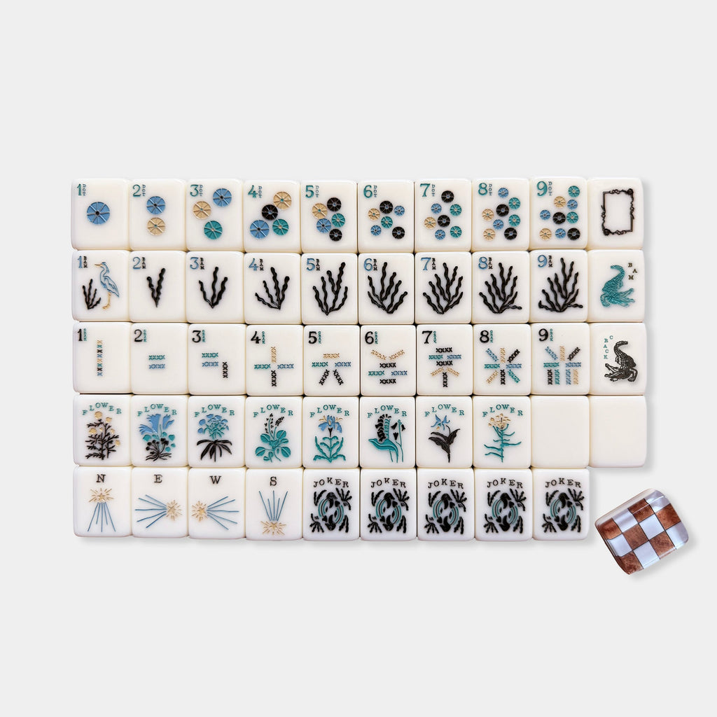 2026 Wholesale 160pcs Grid Design Engraved Acrylic American Mahjong Tile Set Mat Custom Low Moq 1 Business Family Table Gift