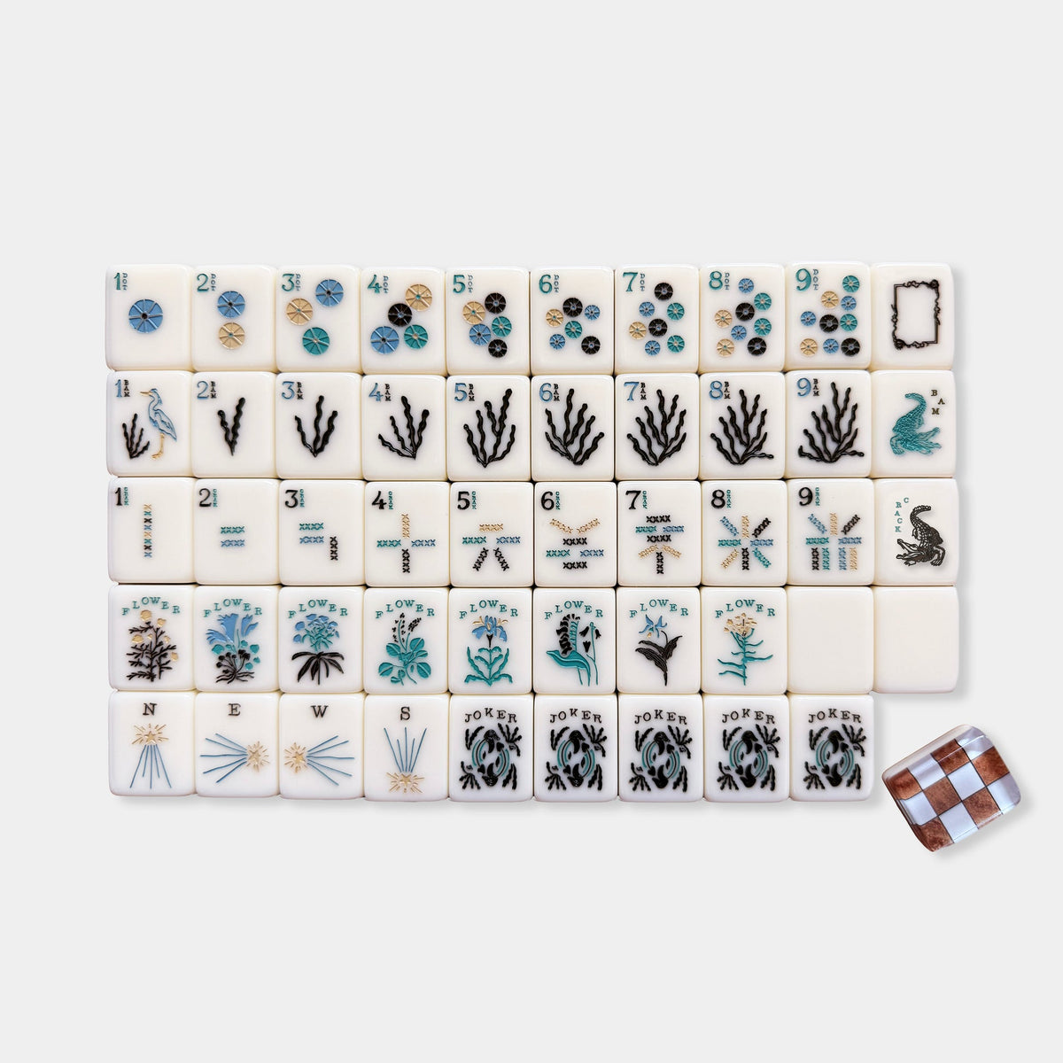 2026 Wholesale 160pcs Grid Design Engraved Acrylic American Mahjong Tile Set Mat Custom Low Moq 1 Business Family Table Gift