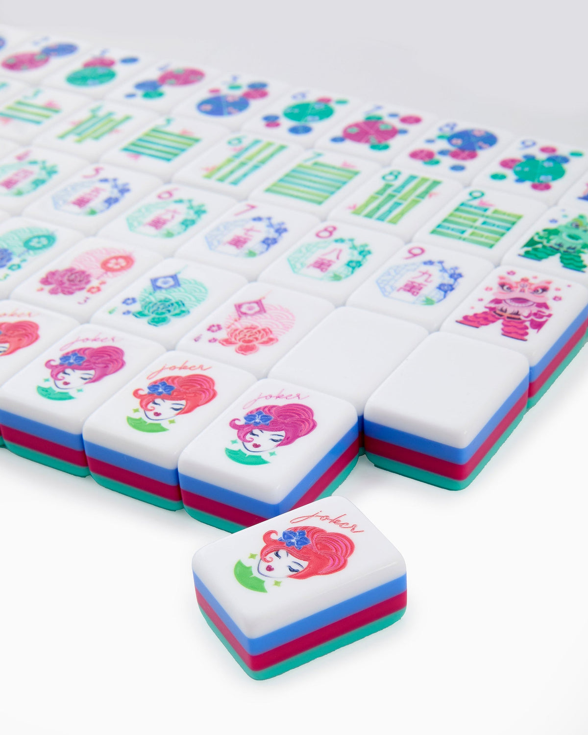 Us Warehouse Spot Goods Dropshipping 160/166 Orange Green Tortoise Blue Pink Acrylic Engraved Luxury Set American Mahjong Tiles