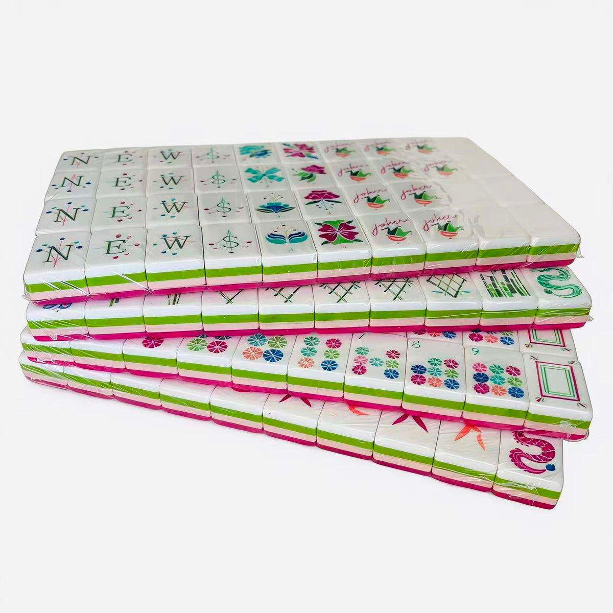 Us Stock Free Shipping Custom Modern American Mah Jongg Set 160 Tiles 4-layer Red Acrylic Eco-friendly Luxury Mahjong