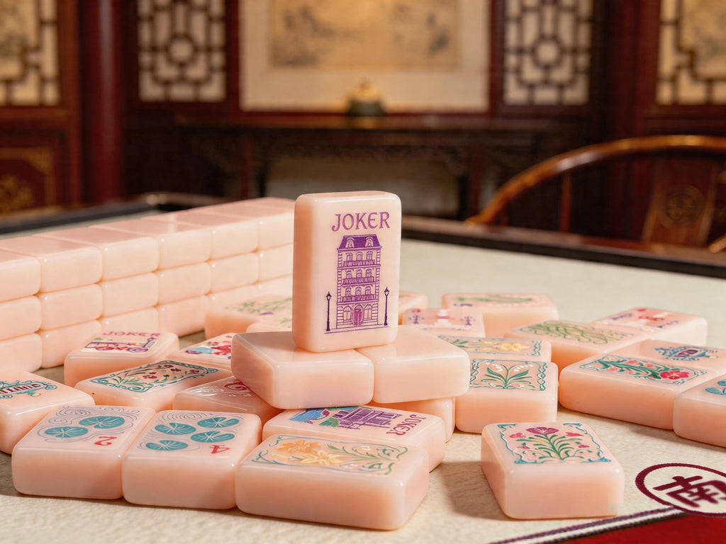 Us Stock Free Shipping Customizable 160-pc Pink Acrylic American Mahjong Tiles Bulk Luxury Set Single Layer Carving