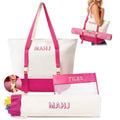 Bst American Mahjong Tile Storage Carrying Bag Zipper Large Canvas Travel Tote Bag For Outdoor Use Three-piece Set 166 Tiles