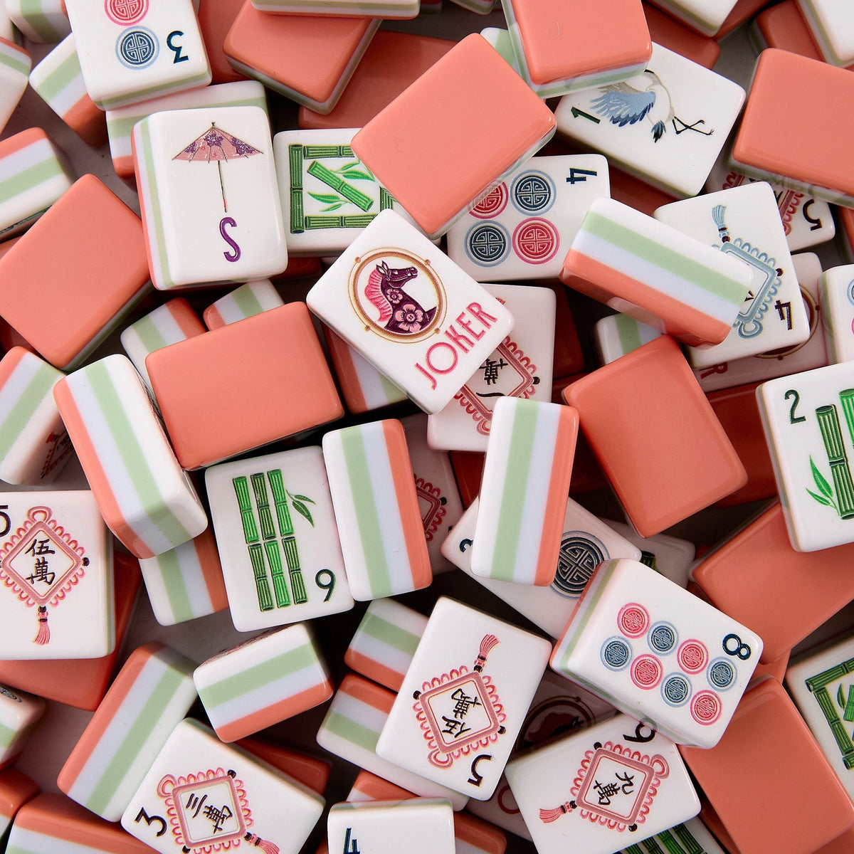 Us Warehouse Spot Goods Dropshipping 160/166 Orange Acrylic Engraved Luxury Set American Mahjong Tiles