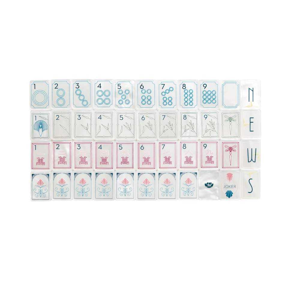 Us Stock Free Shipping Luxury White Pearl Pearlescent Mahjong Set Mother Of Pearl Shine Acrylic American Mahjong Tiles 160 Pcs