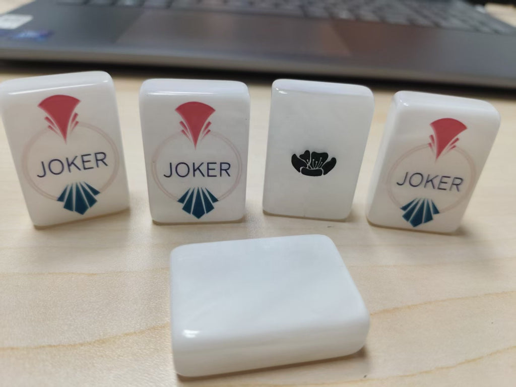 Us Stock Free Shipping Luxury White Pearl Pearlescent Mahjong Set Mother Of Pearl Shine Acrylic American Mahjong Tiles 160 Pcs