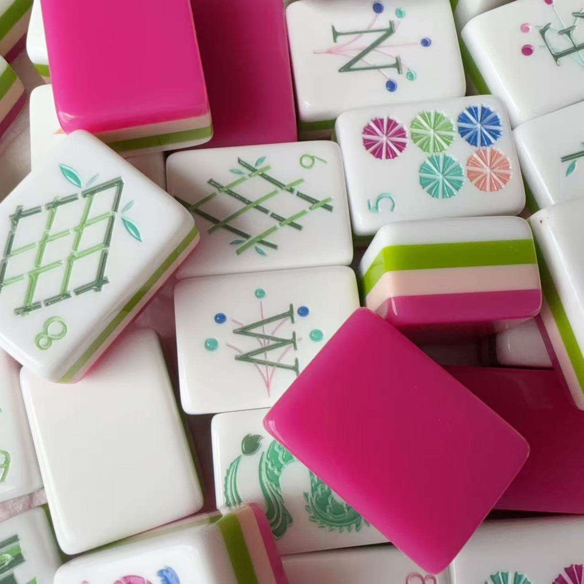 Us Stock Free Shipping Custom Modern American Mah Jongg Set 160 Tiles 4-layer Red Acrylic Eco-friendly Luxury Mahjong