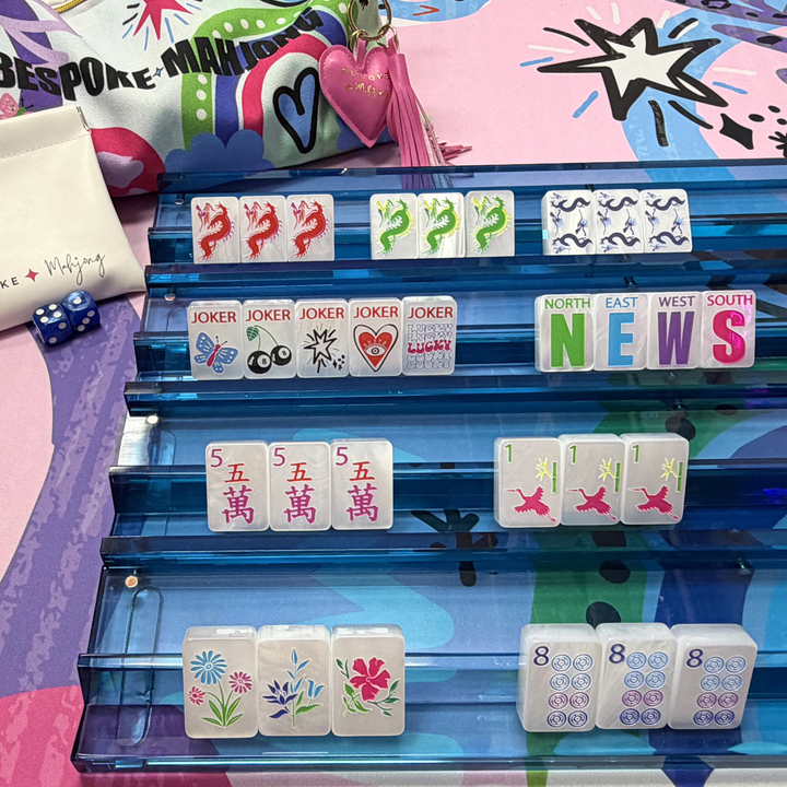 Wholesale Acrylic Tiles 4 Layer Engraved 160 Travel Luxury Set American Christmas Mahjong Tiles