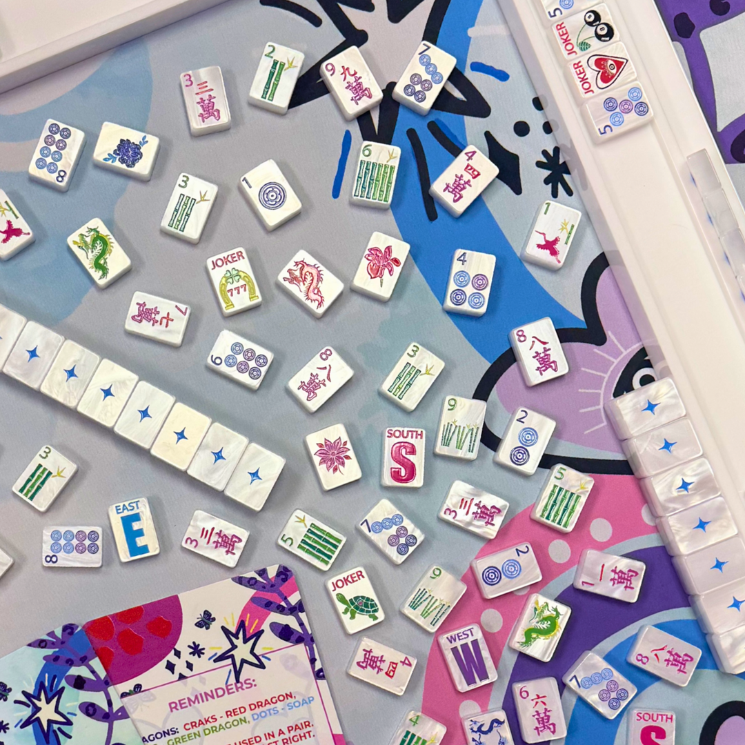 Wholesale Acrylic Tiles 4 Layer Engraved 160 Travel Luxury Set American Christmas Mahjong Tiles
