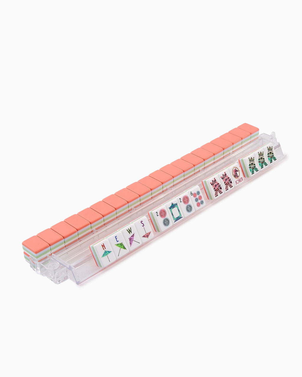 Us Warehouse Spot Goods Dropshipping 160/166 Orange Acrylic Engraved Luxury Set American Mahjong Tiles