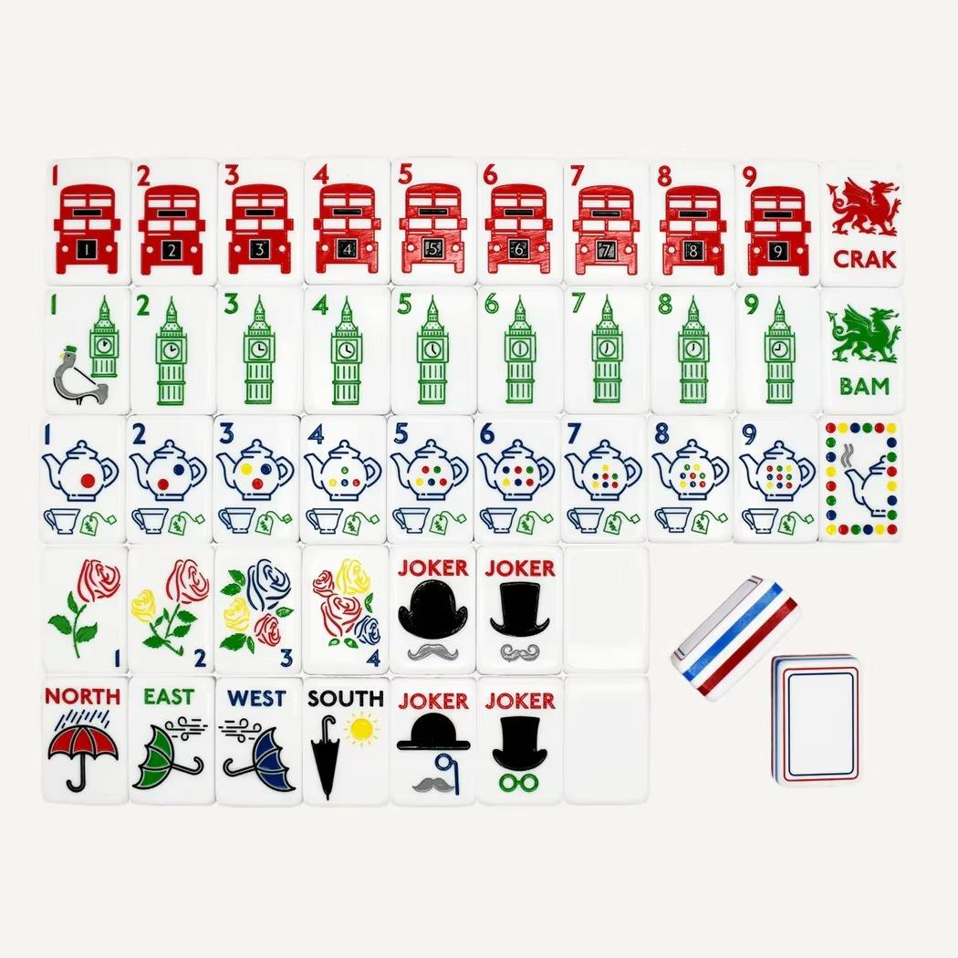 5-layer Golf Course Pattern Acrylic American Mahjong Tiles Golf Cart Golf Flag Sports Style American Mahjong Tabletop Game