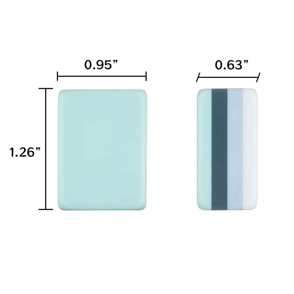 US Stock Free Shipping Acrylic Mahjong Tiles with Dragon Design Portable Foldable Party Supplies Cyan Entertainment Novelty