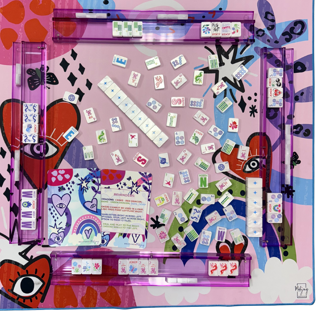 Wholesale Acrylic Tiles 4 Layer Engraved 160 Travel Luxury Set American Christmas Mahjong Tiles