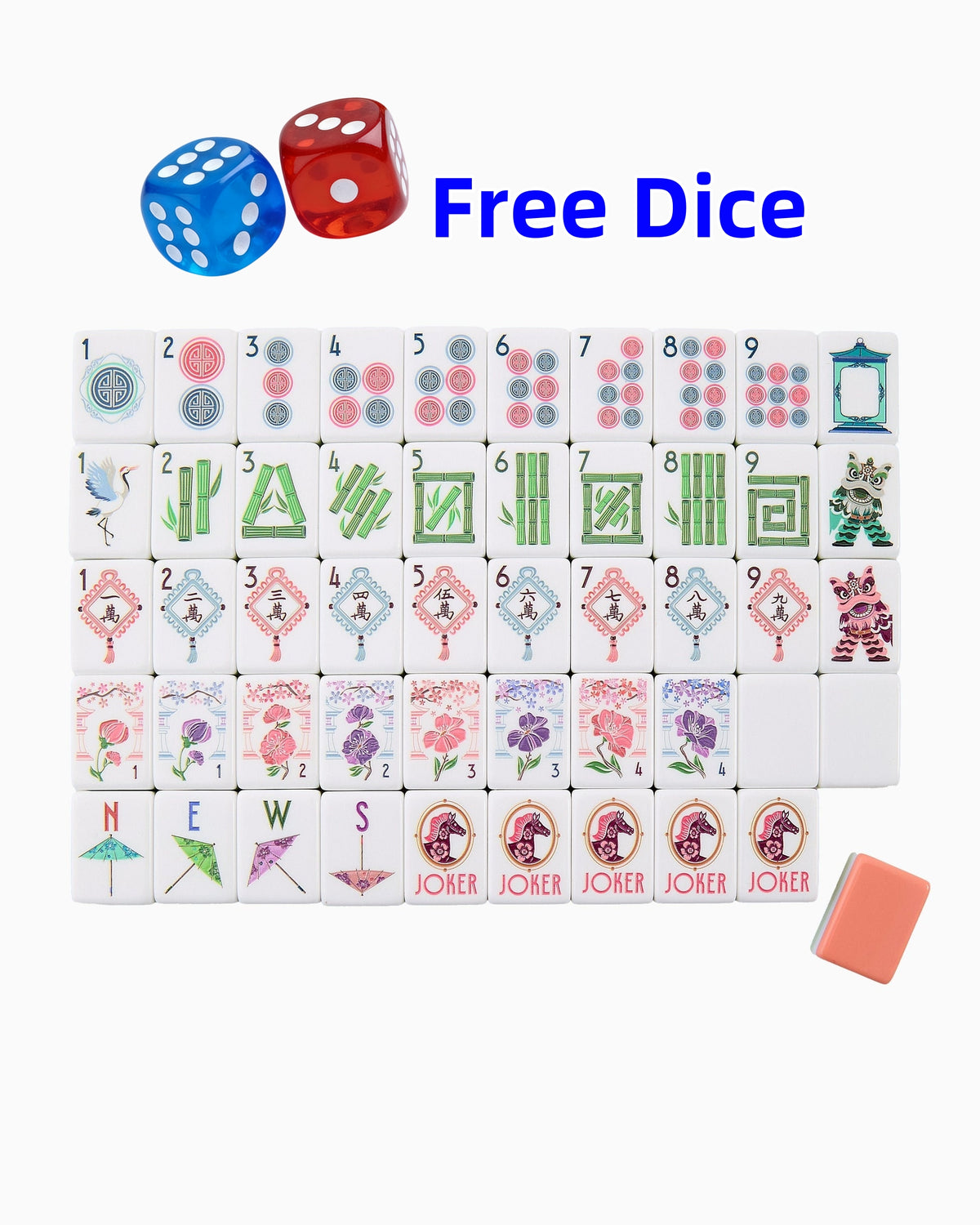 Us Warehouse Spot Goods Dropshipping 160/166 Orange Acrylic Engraved Luxury Set American Mahjong Tiles