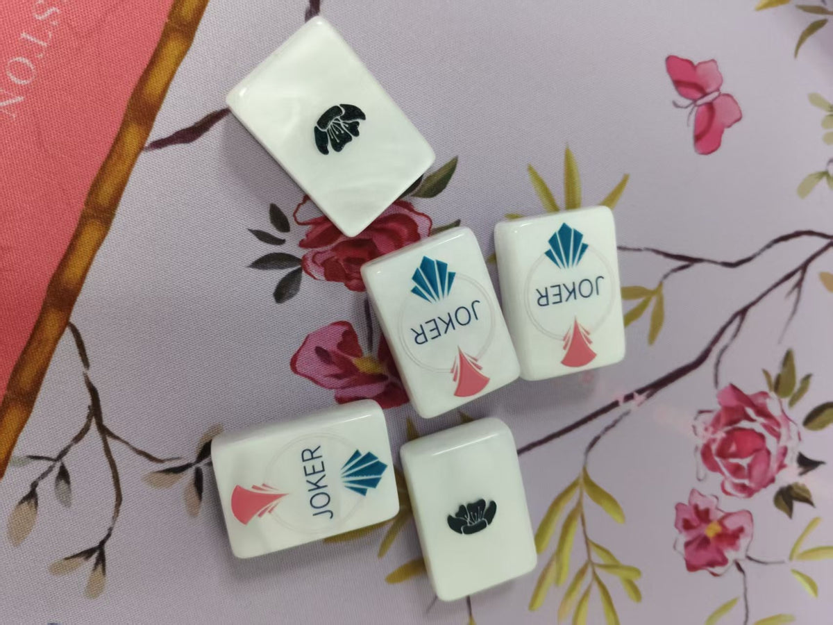 Us Stock Free Shipping Luxury White Pearl Pearlescent Mahjong Set Mother Of Pearl Shine Acrylic American Mahjong Tiles 160 Pcs