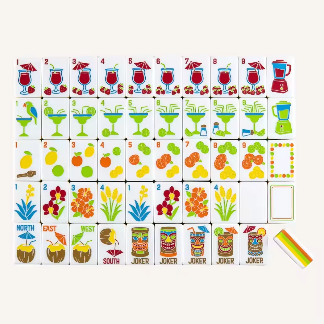 5-layer Golf Course Pattern Acrylic American Mahjong Tiles Golf Cart Golf Flag Sports Style American Mahjong Tabletop Game