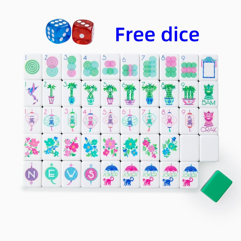 Us Warehouse Spot Goods Dropshipping 160/166 Orange Green Tortoise Blue Pink Acrylic Engraved Luxury Set American Mahjong Tiles