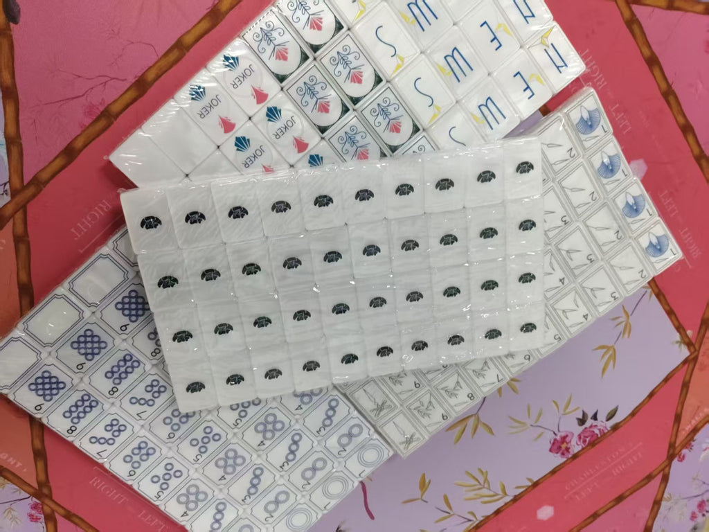 Us Stock Free Shipping Luxury White Pearl Pearlescent Mahjong Set Mother Of Pearl Shine Acrylic American Mahjong Tiles 160 Pcs