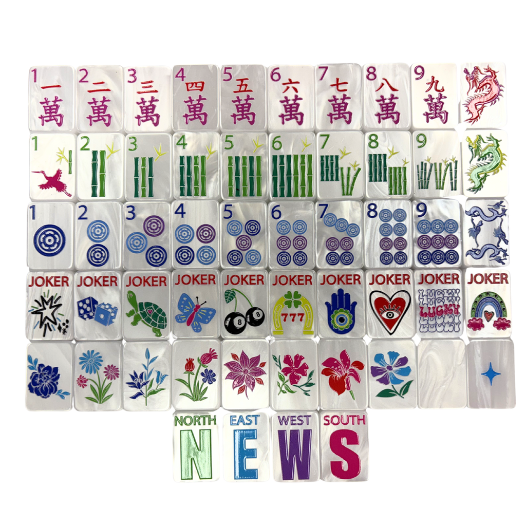 Wholesale Acrylic Tiles 4 Layer Engraved 160 Travel Luxury Set American Christmas Mahjong Tiles