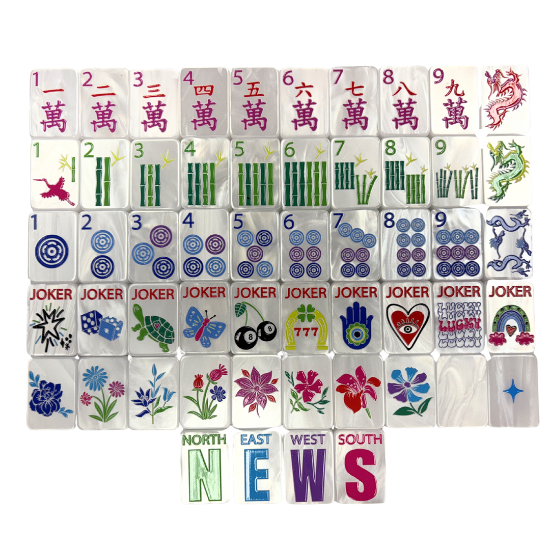 Wholesale Acrylic Tiles 4 Layer Engraved 160 Travel Luxury Set American Christmas Mahjong Tiles