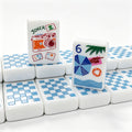 Wholesale In Us Stock Acrylic Engraved 4 Layer 160 Custom Luxury Travel Set America Mahjong Tiles White Beach Style