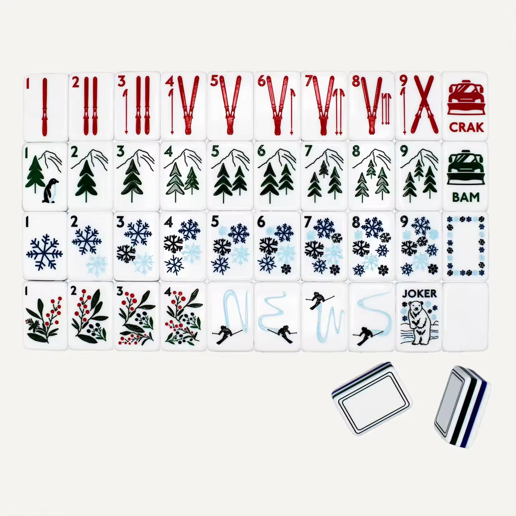 5-layer Golf Course Pattern Acrylic American Mahjong Tiles Golf Cart Golf Flag Sports Style American Mahjong Tabletop Game